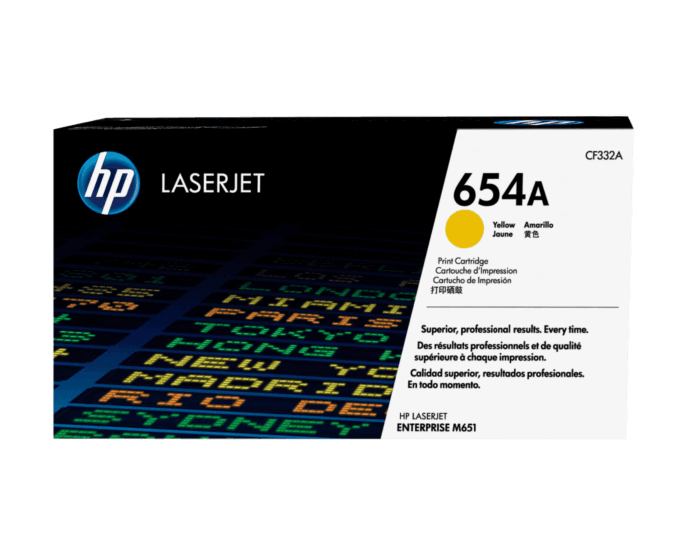 Cartucho de Tóner HP 654A Amarillo LaserJet Original - Tienda HP.com Chile