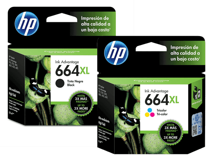 Cartucho de Tinta HP 664XL Negro + Tricolor Original - Tienda HP.com Chile